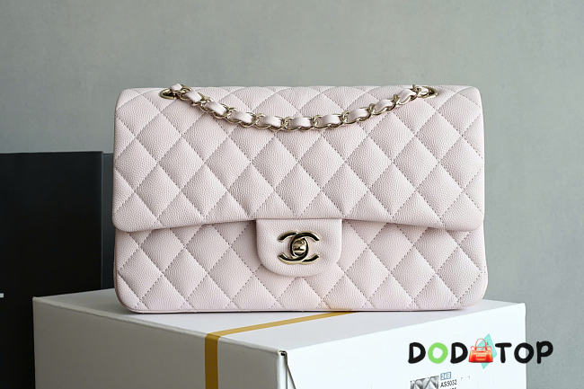 Chanel CF Caviar pink pastel bag Gold Buckle Size 25 cm - 1