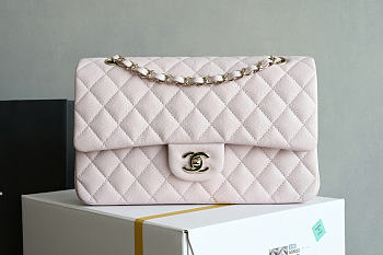 Chanel CF Caviar pink pastel bag Gold Buckle Size 25 cm