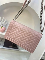 Chanel Boybag pink Silver Hardware Lambskin Leather Size 25 cm - 4