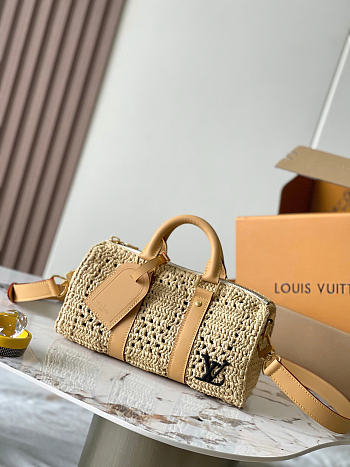 Louis Vuitton M25010 Keepall Bandoulière 25 bag size 25 x 15 x 11 cm