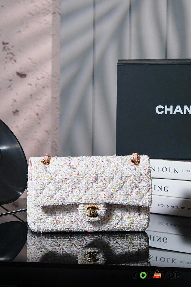 Chanel Tweed pink bag size 25cm - 1