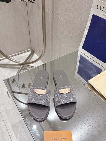 Louis vuitton mules gray