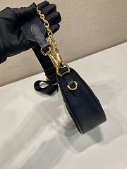 Prada Demi-lune Re-Nylon shoulder bag black size 30x13.5x6cm - 5