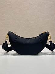 Prada Demi-lune Re-Nylon shoulder bag black size 30x13.5x6cm - 3