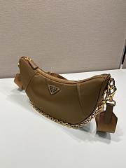 Prada Demi-lune Re-Nylon shoulder bag brown size 30x13.5x6cm - 3