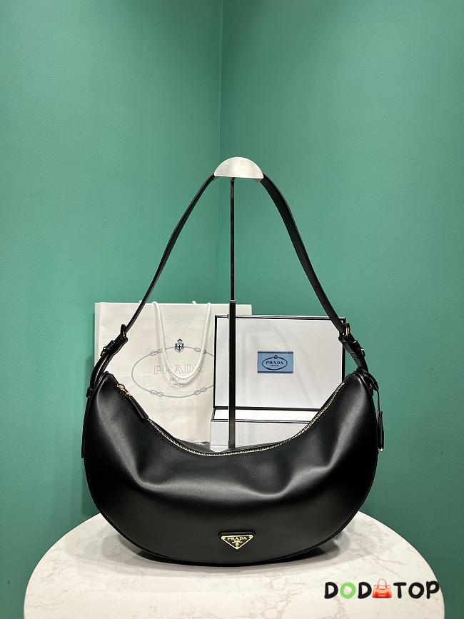 Prada Demi-lune large leather shoulder bag black size 42x19.5x8.5cm - 1