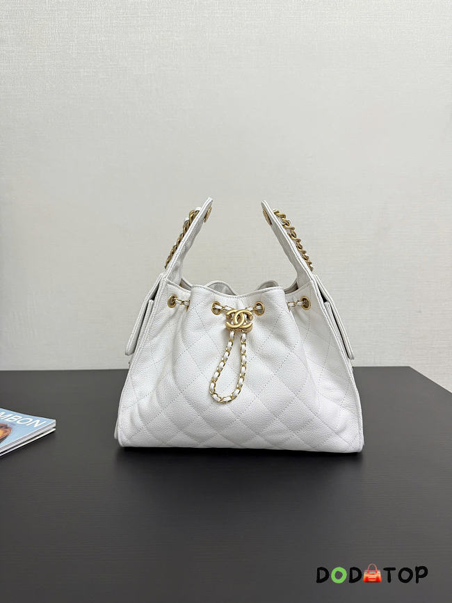 Chanel hobo 25bag white color size 30x26x14cm - 1