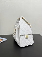 Chanel hobo 25bag white color size 30x26x14cm - 3