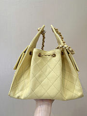 Chanel hobo 25bag yellow color size 30x26x14cm - 6