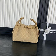 Chanel hobo suede beige bag size 30x26x14cm - 5