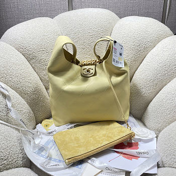 Chanel25 yellow bag size 37x30x14cm