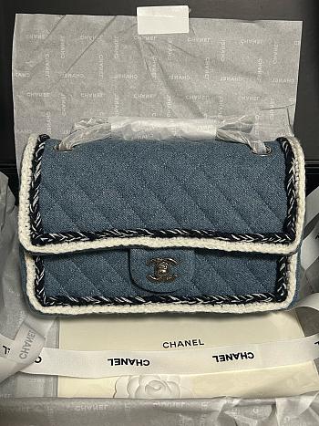 Chanel vintage denim bag size 25cm