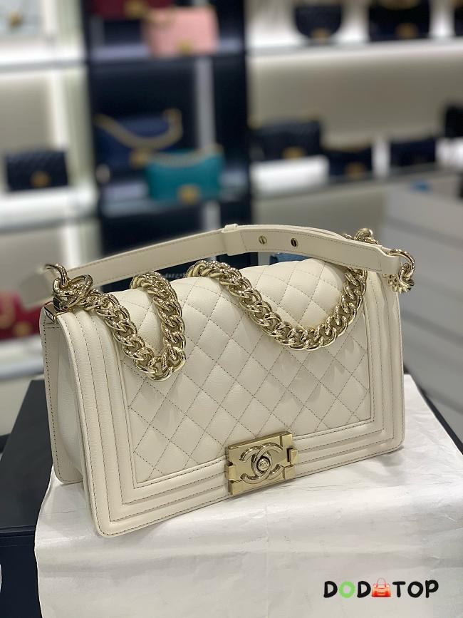 Chanel Leboy off white silver hardware size 25cm - 1