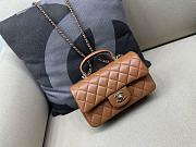 Chanel handle brown bag size 21x13x8cm - 1