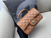 Chanel handle brown bag size 21x13x8cm - 4