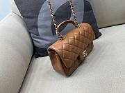 Chanel handle brown bag size 21x13x8cm - 2