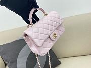 Chanel top handle light pink bag size 21cm - 5