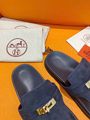 Hermes Empire sandals blue - 4