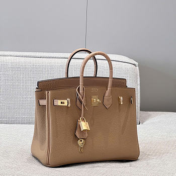 Hermes birkin bag 25cm Caramel color - gold hardware - togo leather