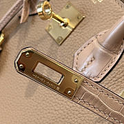 Hermes birkin bag 25cm Caramel color - gold hardware - togo leather - 6