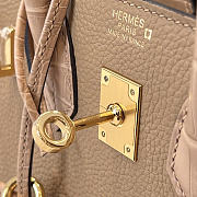 Hermes birkin bag 25cm Caramel color - gold hardware - togo leather - 5