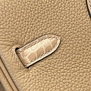 Hermes birkin bag 25cm Caramel color - gold hardware - togo leather - 4