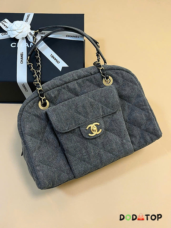 Chanel Vintage denim black bag size 21x33x15cm - 1