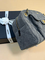 Chanel Vintage denim black bag size 21x33x15cm - 4
