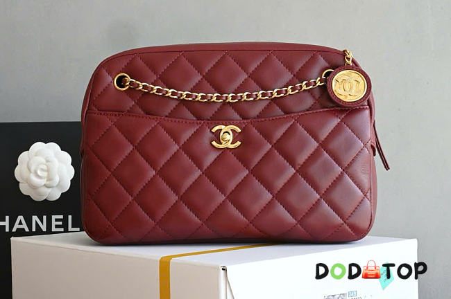 Chanel 24K red bag size 24x19x9cm - 1
