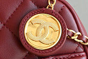 Chanel 24K red bag size 24x19x9cm - 3