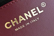 Chanel 24K red bag size 24x19x9cm - 2