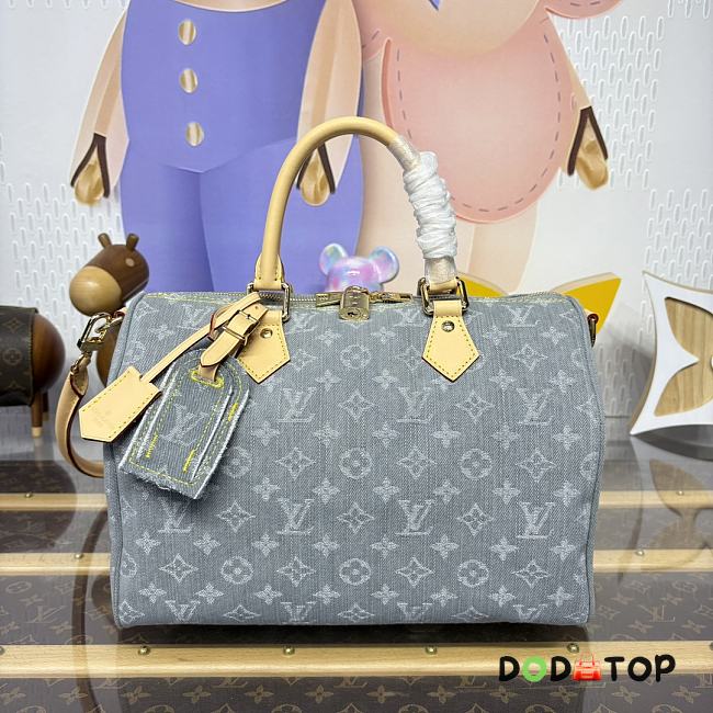Louis Vuitton SpeedySoft30 Monogram Denim bag size 30x17x21cm - 1
