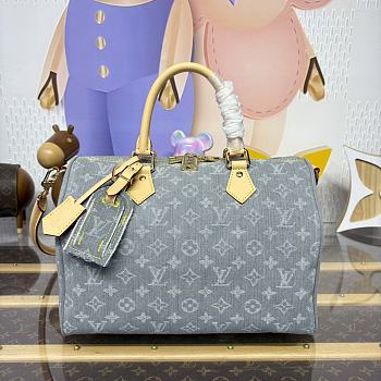 Louis Vuitton SpeedySoft30 Monogram Denim bag size 30x17x21cm