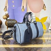 Louis Vuitton Keepall Bandoulière2 Monogram Heritage blue bag size 25x11x15cm - 6
