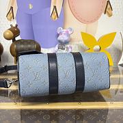Louis Vuitton Keepall Bandoulière2 Monogram Heritage blue bag size 25x11x15cm - 4