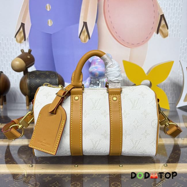 Louis Vuitton Keepall Bandoulière2 Monogram Heritage white bag size 25x11x15cm - 1