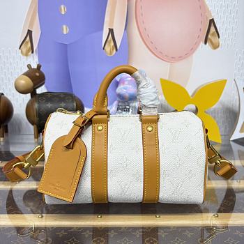 Louis Vuitton Keepall Bandoulière2 Monogram Heritage white bag size 25x11x15cm