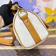 Louis Vuitton Keepall Bandoulière2 Monogram Heritage white bag size 25x11x15cm - 5