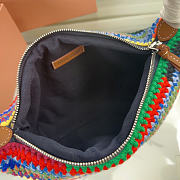 Miu Miu Women's Blue Colour-block Crochet Knit Tote Bag 18.5x14x10cm - 5