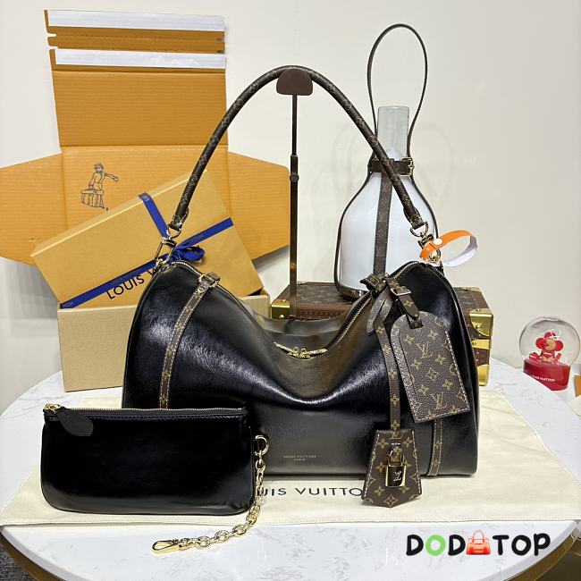 Louis Vuitton Nicolas Ghesquière black monogram bag size 40x20x25cm - 1