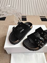 Dior women sandals black - 5