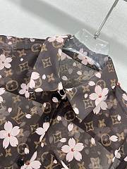 Louis Vuitton long-sleeve chiffon shirt brown  - 6
