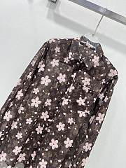 Louis Vuitton long-sleeve chiffon shirt brown  - 5