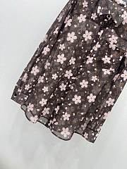 Louis Vuitton long-sleeve chiffon shirt brown  - 3