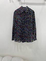 Louis Vuitton long-sleeve chiffon shirt black - 1