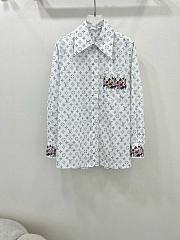 Louis Vuitton long-sleeve chiffon shirt white 01 - 1