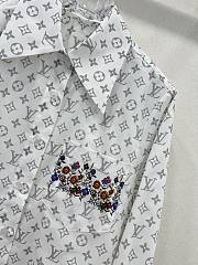 Louis Vuitton long-sleeve chiffon shirt white 01 - 5
