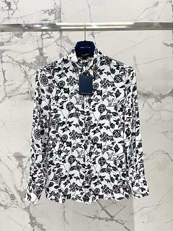 Louis Vuitton long-sleeve chiffon shirt white 02