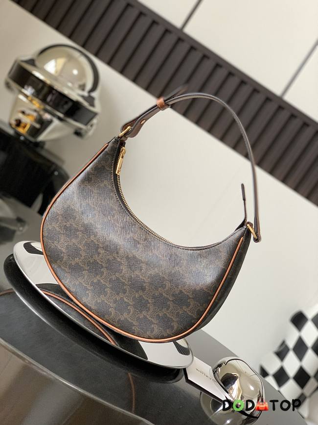 Celine Ava Bag IN Triomphe Canvas and calfskin bag size 24.5 x 17 x 9 CM - 1