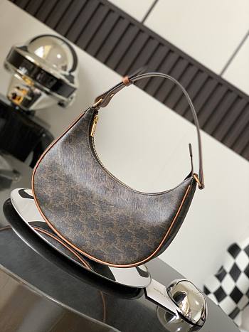 Celine Ava Bag IN Triomphe Canvas and calfskin bag size 24.5 x 17 x 9 CM